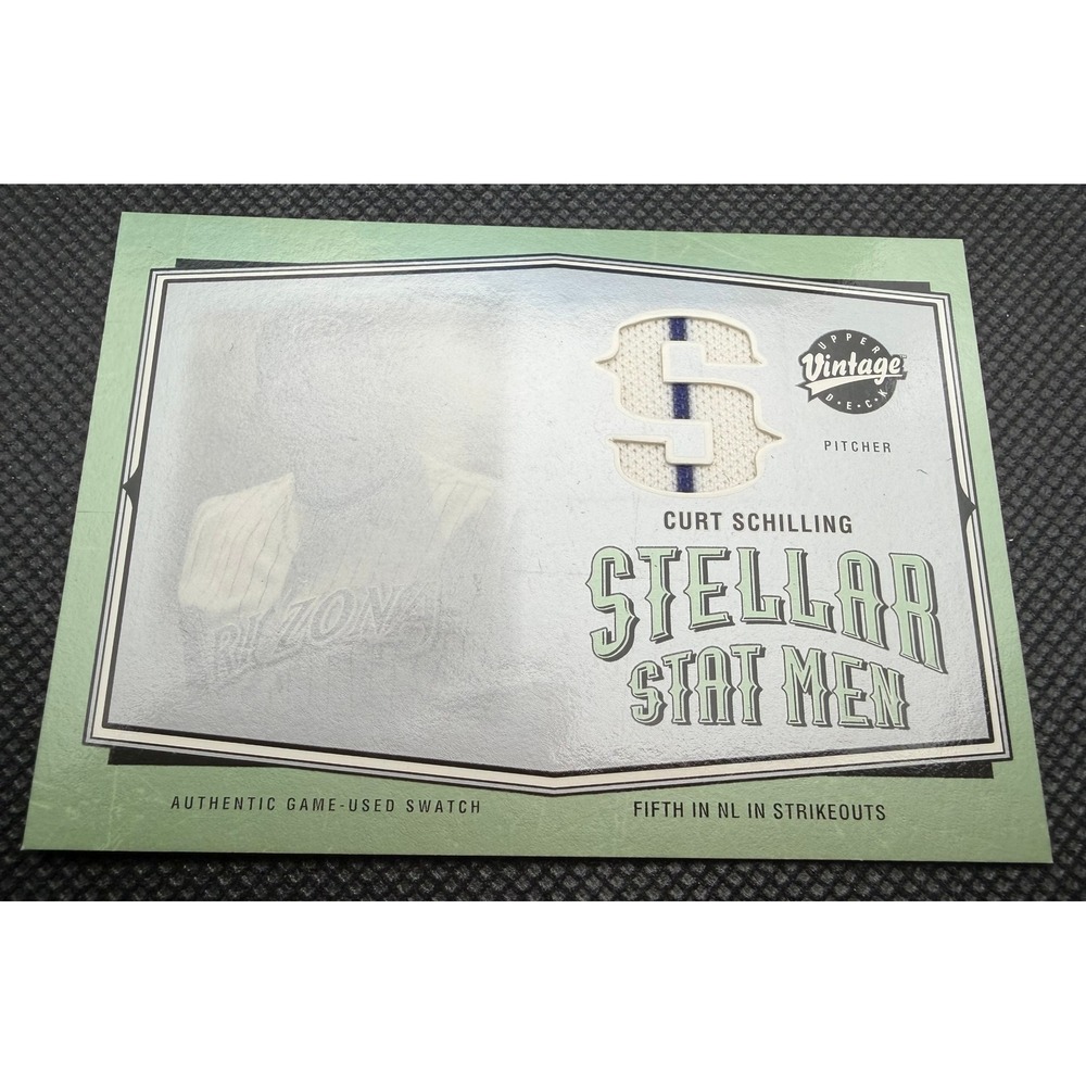 2004 Upper Deck Vintage Curt Schilling Stellar Stat Men Jersey Card SSM-29 Mint